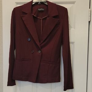 Bagatelle Red Blazer Classic Tailored Suit Jacket